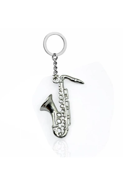 Saksafon Figürlü Unisex Metal Anahtarlık – Caz ve Müzik Tutkunlarına Özel Aksesuar ürün görseli 1