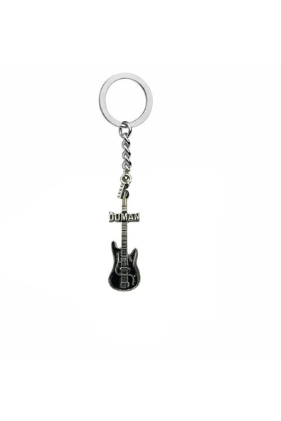 Duman Grubu Esinli Gitar Figürlü Unisex Metal Anahtarlık – Rock Müzik Temalı Aksesuar ürün görseli 1