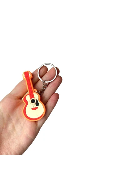 Mini Enstrüman Gitar Anahtarlık - Resim 2