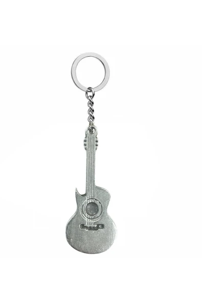Metal Gitar Tasarımlı Rock Müzik Temalı Anahtarlık – Unisex Aksesuar ürün görseli 1