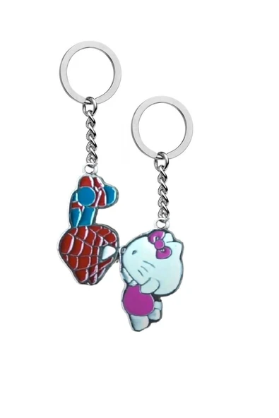 Hello Kitty Ve Spider-Man Çift Anahtarlık ürün görseli 1