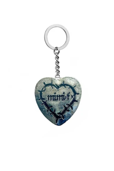 Mimi Heart Dikenli Kalp Metal Anahtarlık veya Çanta Süsü ürün görseli 1