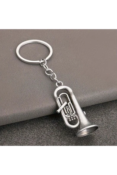 Tuba Enstrüman Gümüş Anahtarlık veya Çanta Süsü ürün görseli 1