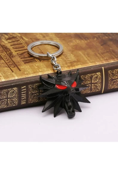 The Witcher Kurt Kabartmalı Madalyon Anahtarlık 3D ürün görseli 1