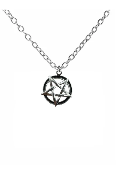 Vika (Wicca) Pentagram Figürlü Kolye – 60 cm Zincirli, Gotik & Unisex Takı ürün görseli 1