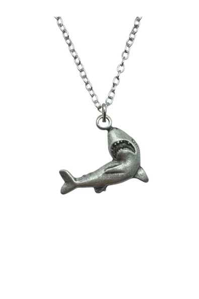 Shark (Köpek Balığı) Figürlü Unisex Kolye – Güçlü, Cesur ve Denizci Ruhlu Tasarım ürün görseli 1