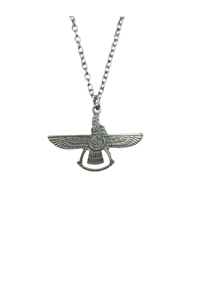 Faravahar Ahura Mazda Zerdüştlük Unisex Kolye – 60 cm Zincirli Antik ve Mistik Tasarım ürün görseli 1