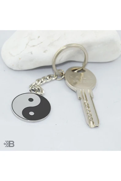 Ying Yang Çelik Anahtarlık - Resim 4