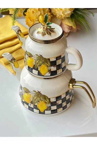 ROSSEV Amarillo Emaye Çaydanlık ürün görseli 1