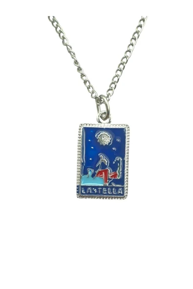 Mavi Renk Güneş Tanrısı Tarot Figürlü Unisex Kolye – Mistik, Spiritüel ve Anlamlı Tasarım ürün görseli 1