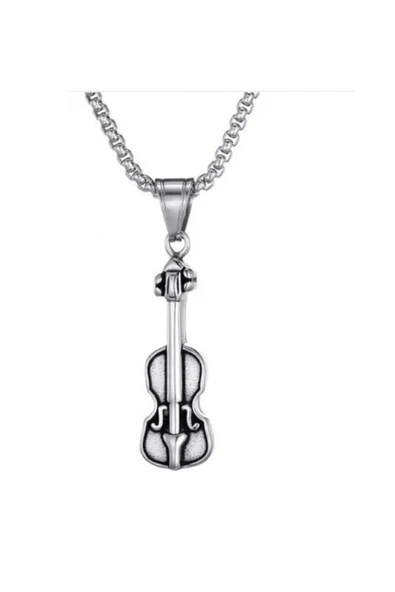 Yüksek Kalite Çelik Titanyum Keman Kolye Metal ürün görseli 1