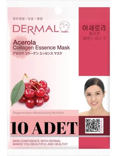 Dermal Yenileyici, Nemlendirici, Besleyici Barbados Kirazı Özlü Maske X10 ürün görseli 1