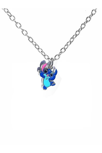 Sevimli Stitch Figürlü Kolye – Unisex 60 cm Zincirli, Eğlenceli ve Renkli Tasarım ürün görseli 1