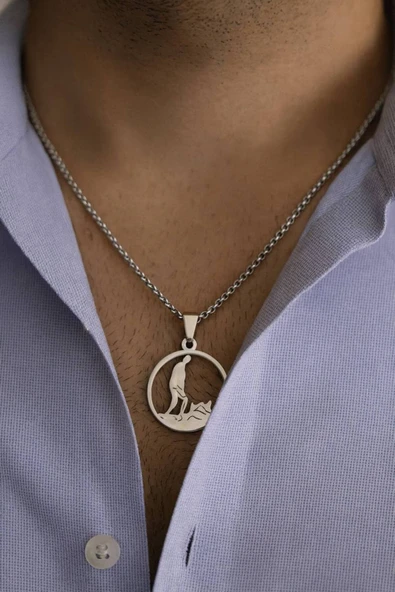 Kemal Atatürk Kolye – Unisex, 60 cm Zincirli, Özgürlük ve İlhamın Simgesi ürün görseli 1