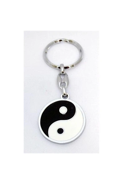 Ying Yang Çelik Anahtarlık ürün görseli 1
