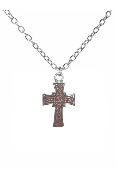 Kırmızı Kelt Haç Figürlü Unisex Kolye – 60 cm Zincirli, Antik & Gotik Takı ürün görseli 1
