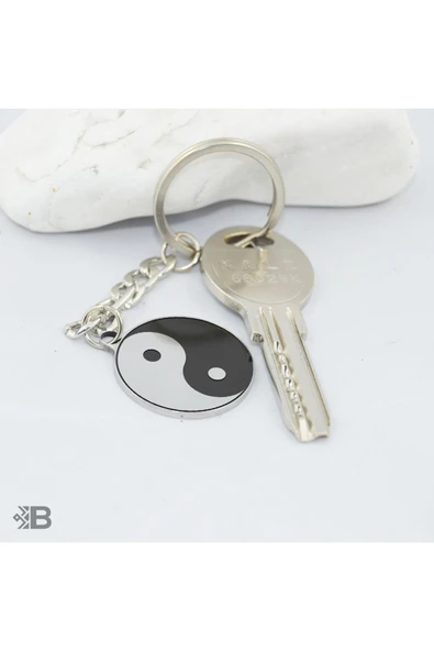 Ying Yang Çelik Anahtarlık - Resim 3