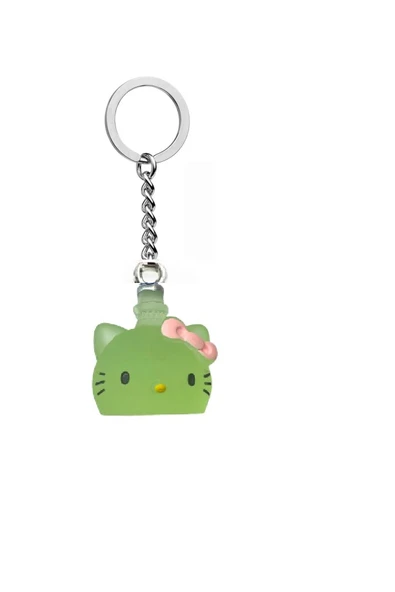 Yeşil Hello Kitty Saydam Anahtarlık ürün görseli 1