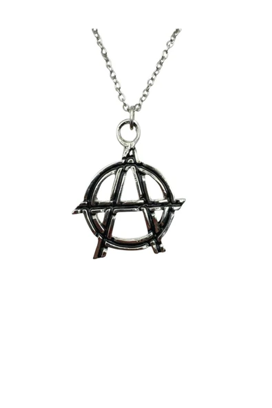 Anarchy (A) Amblem Figürlü Unisex Kolye – Özgürlük, Direniş ve Güçlü Duruş Simgesi ürün görseli 1