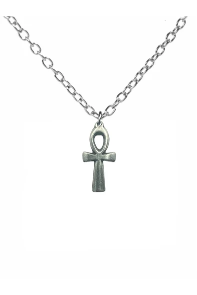 Eskitme Antik Ankh Anahtarı Kolye – 60 cm Zincirli, Vintage & Unisex Takı ürün görseli 1