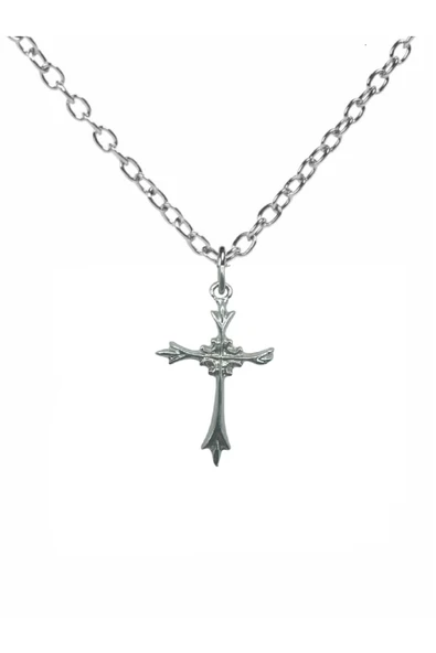 Haç İşareti Kolye – Unisex Metal Takı, 60 cm Zincirli Dini & Gotik Stil ürün görseli 1