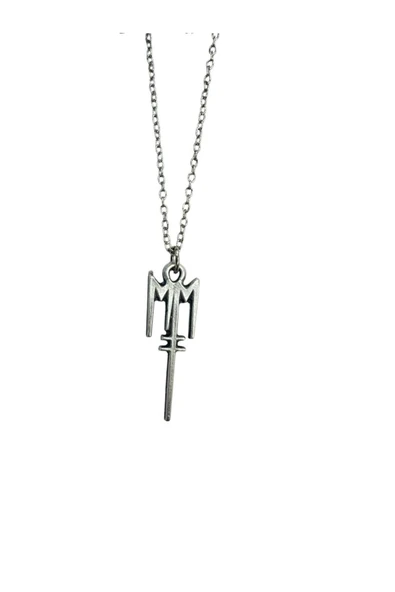 Marilyn Manson Rock Metal Kolye – Unisex 60 cm Zincir – Rock Tarz Aksesuar ürün görseli 1