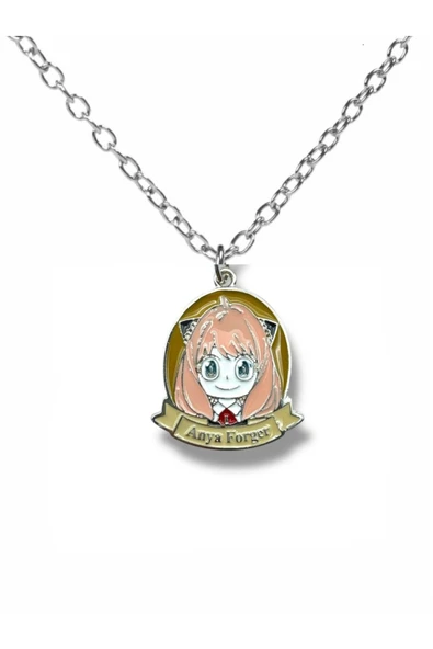 Spy X Family Anya Forger Figürlü Kolye – Sevimli Anime Karakter Takısı 60 cm Zincirli ürün görseli 1