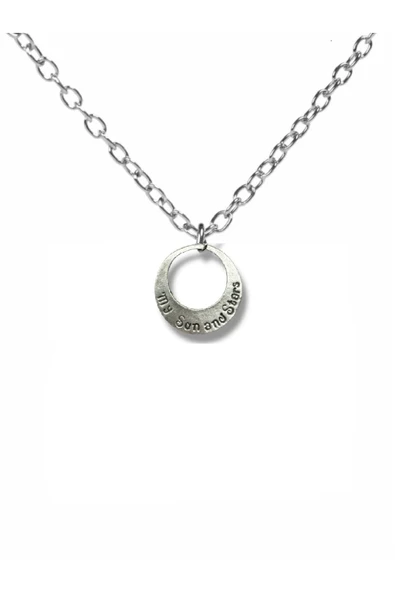 "Moon of My Life" Yazılı Kolye 60 cm Zincirli | Game of Thrones Temalı Romantik Unisex Takı ürün görseli 1