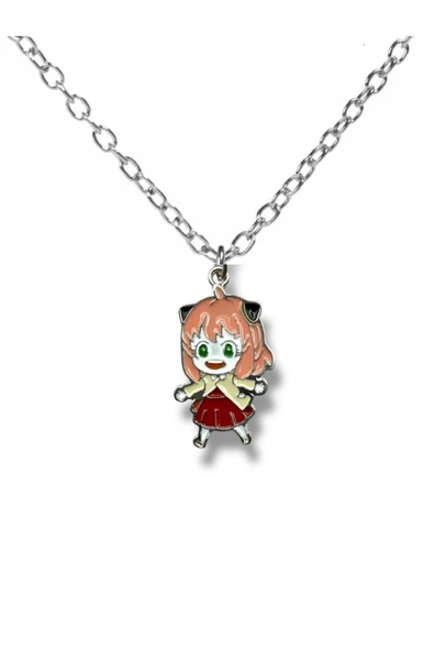 Anime Spy X Family Anya Forger Figürlü Unisex Kolye – 60 cm Zincirli Sevimli Karakter Takı ürün görseli 1