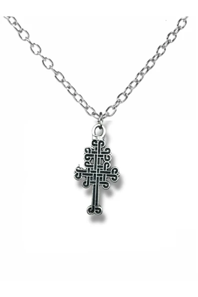 Celtic Cruce Madalyon Haç Figürlü Unisex Metal Kolye – 60 Cm Zincirli Gotik Ve Spiritüel Tasarım ürün görseli 1
