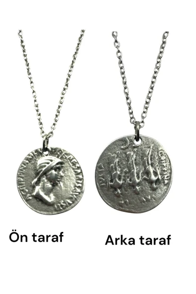 Julia Agrippina Roma İmparatoriçesi Figürlü Çift Taraflı Kolye – 1 Adet – 60 cm Zincirli Kolye ürün görseli 1