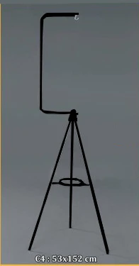 Dayang Kafes Ayaklığı 53x152cm Siyah ürün görseli 1