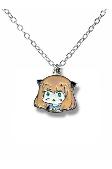 Spy X Family Anya Forger Yüz Figürlü Kolye – Anime Karakter 60 cm Zincirli Takı ürün görseli 1