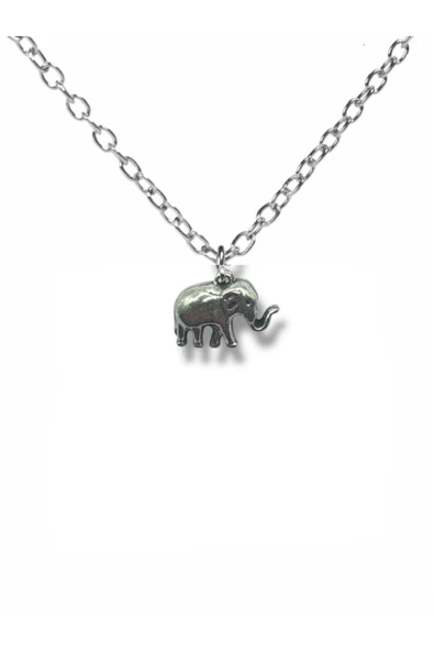 Elephant Grace – Fil Figürlü Unisex Kolye (60 cm Zincirli) ürün görseli 1