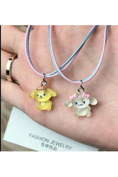 Sanrio Cinnamoroll & Sino 2’li Çift Kolye – Best Friends Sevimli Kolye Seti ürün görseli 1