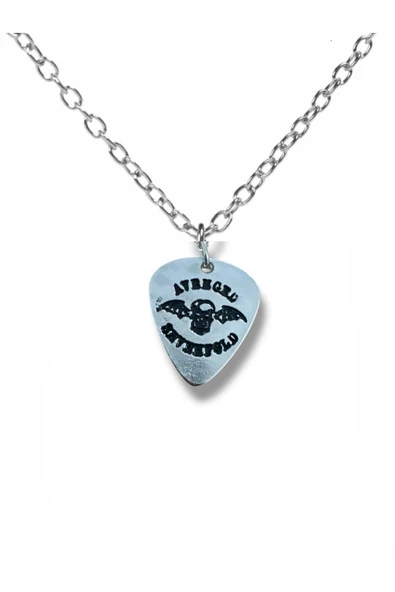 Avenged Sevenfold Rock Grubu Pena Şeklinde Çift Taraflı Rock İşaretli Metal Zincirli Unisex Kolye ürün görseli 1