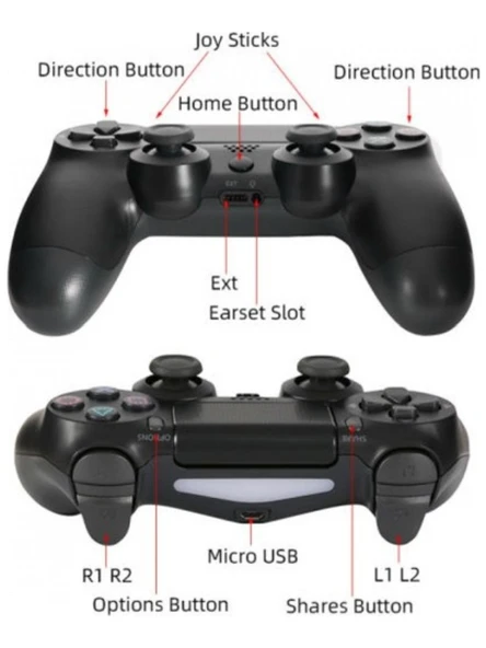 Abatech Playstation 4 Dualshock 4 Kablosuz Controller - Resim 4