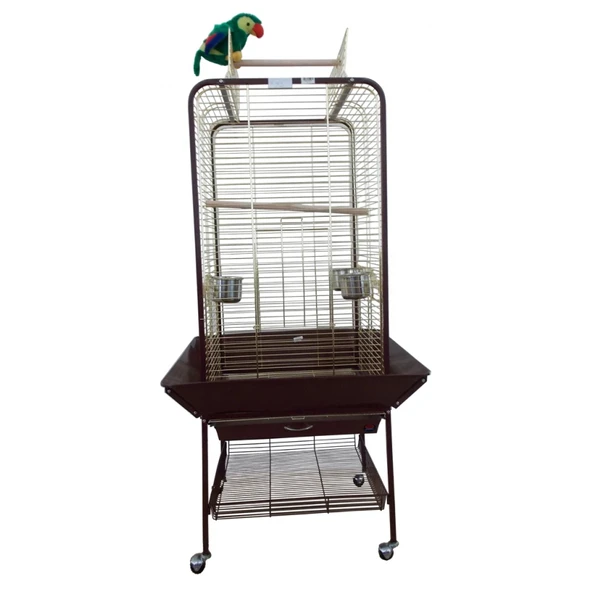 Dayang Papağan Eğitim Kafesi Ayaklı 59x59x152cm Siyah ürün görseli 1