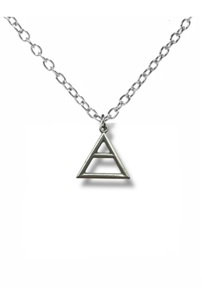 Thirty Seconds To Mars Triad Üçgen Logolu Kolye – 60 cm Zincirli Unisex Takı ürün görseli 1