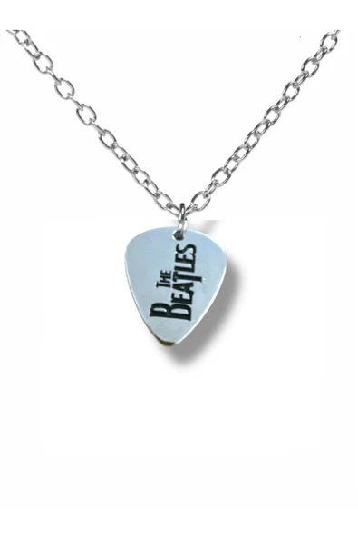 The Beatles Efsanevi Müzik Grubu Pena Şeklinde Çift Taraflı Unisex Metal Kolye ürün görseli 1
