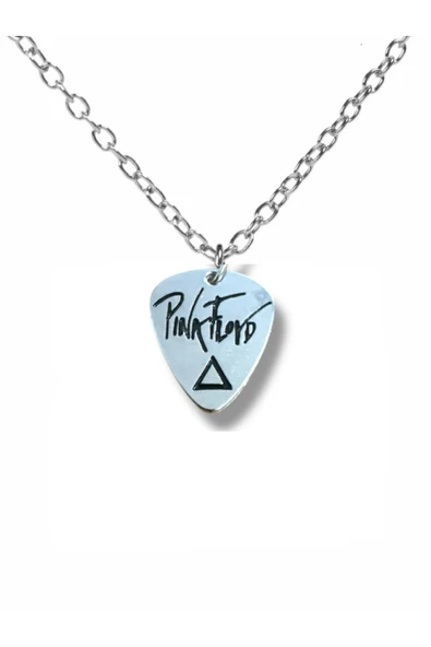 Pink Floyd Rock Grubu Pena Şeklinde Çift Taraflı Rock İşaretli Unisex Metal Kolye ürün görseli 1