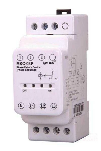 Entes Mkc-03P Faz Sıralı Motor Koruma Rölesi Ray Montaj, M2710 ürün görseli 1