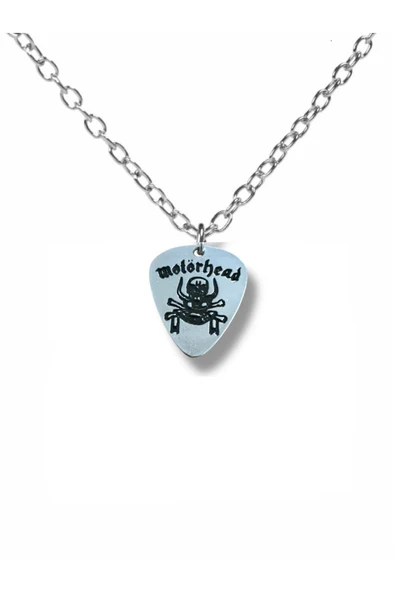Motörhead Rock Müzik Grubu Pena Şeklinde Çift Taraflı Rock İşaretli Unisex Metal Kolye ürün görseli 1