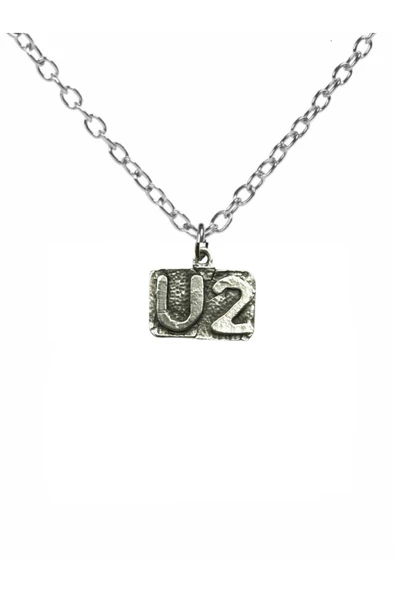 U2 Logolu Zincirli Unisex Kolye – Efsane Rock Grubunun Sembolü ürün görseli 1
