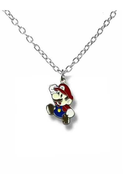 Super Mario Sevimli Figür Kolye – 60 cm Zincirli Renkli Unisex Retro Oyun Karakteri Takısı ürün görseli 1