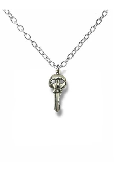 Kurukafa Anahtarlık Figürlü Kolye | Metal Gotik Unisex Kolye – 60 cm Zincir ürün görseli 1
