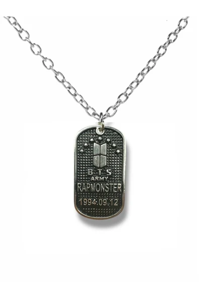 BTS ARMY Künye Kolye | 60 cm Zincirli K-Pop Unisex Kolye ürün görseli 1