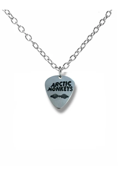Arctic Monkeys Alternatif Rock Grubu Pena Şeklinde Çift Taraflı Rock İşaretli Unisex Metal Kolye ürün görseli 1