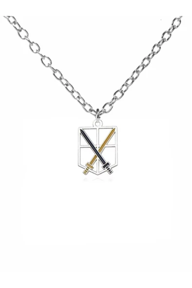 Shingeki No Kyojin Saldırı-Titan & Özgürlük Temalı Kolye – 60 cm Zincirli Unisex Anime Takı ürün görseli 1