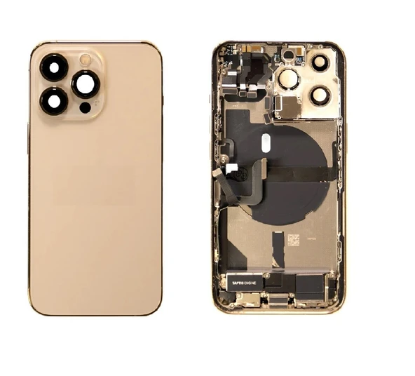 İphone 13 Pro Max Uyumlu Kasa Dolu Bataryasız - Gold ürün görseli 1